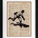 baseball player print - baseball player art print - recycled dictionary print - upcycled dictionary print - 8x10 art print