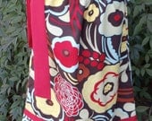 Girls Custom Pillowcase style Dress made to order in  sizes   5-6-7-8-9-10  in Brown floral Mocca fabrics