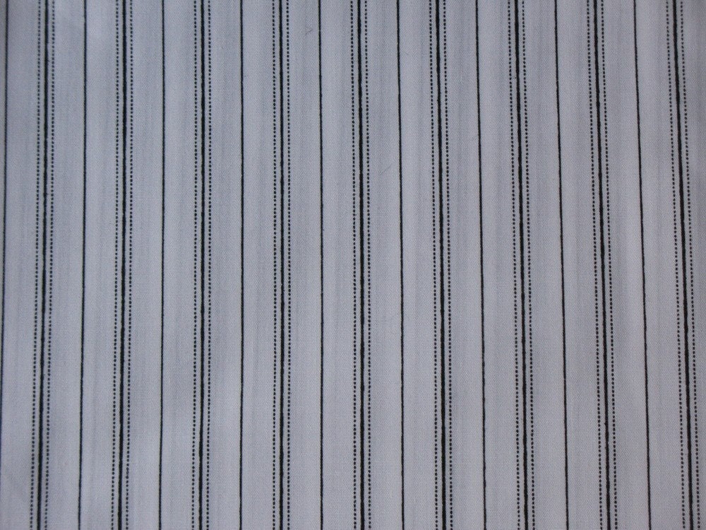 1 yard Black and White pinstripe fabric destash by acinom on Etsy