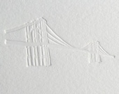 Brooklyn Bridge, letterpress debossed correspondence cards (set of 10)