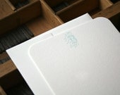 Notecards with rounded corners - letterpress printed (set of 10)