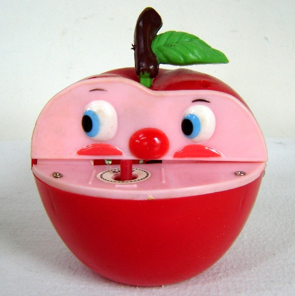 Vintage Wormy Apple Bank Mechanical Money by FancyLuckyCouturier