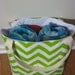 Small Beach Tote, Chevron Beach Bag, chevron tote bag chartreuse