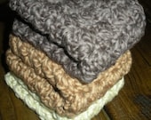 Organic Cotton Crochet Dishcloths - Set of 3