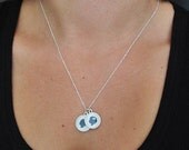 Custom Silhouette Necklace, Charm Necklace, Sterling Silver Charm, Boy, Girl Silhouette, Gift for Mom - 2 charms
