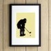 Silhouette Art Print Father and Son Playing Golf by Le Papier Studio
