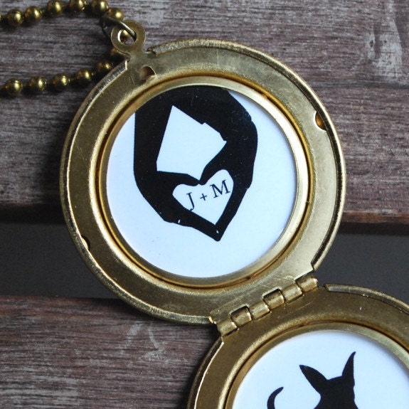 Silhouette Locket Necklace - Large