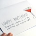 Funny Birthday Card. Birthday Card For Friend. 30th Birthday Card. Pink, Red, White, Black. Blank Birthday Card.