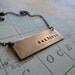 Save the Date - Custom Brass and Sterling Necklace