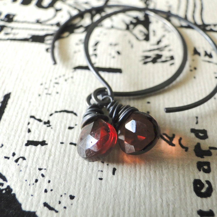 Petite Garnet Earrings