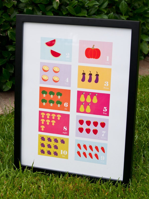 English Numbers Print (Girl Colorway)