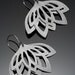 Jessie Earrings - Layered stainless steel lotus flower design earrings with silver ear wires