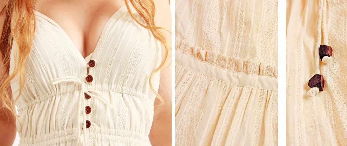 Off White Leno Long Dress, Heavenly Beautiful and so Comfortable