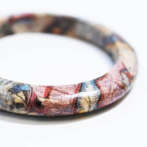 Eco-Friendly Map Bangle Bracelet - New World Traveler