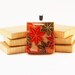 Recycled Scrabble Game Tile Pendant Autumn Japanese Maple Leaves
