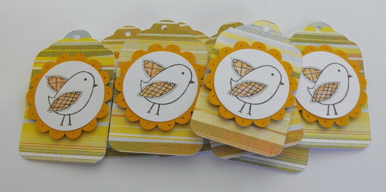 Bird gift tags set of 8