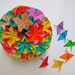 Large Colourful Kusudama Origami Ball - Proceeds to Japan Relief Efforts
