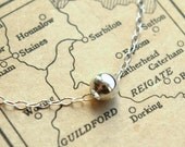 Bubble Necklace. Sterling Silver Tiny Bead Necklace