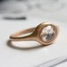 RESERVED for rrsammel - 18 Karat Rose Gold and Rose Cut Pink Sapphire Ring
