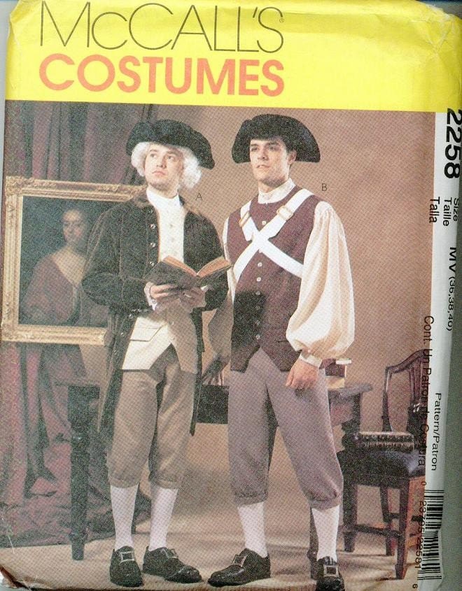 Revolutionary War Mens Costume Pattern McCalls by OhSewCharming