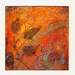 Nature II - Original Abstract Textured Painting on Recycled Mat Board