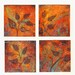 Nature II - Original Abstract Textured Painting on Recycled Mat Board