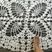 Listing for Adria - Ecru Off White Cotton Crochet Rug in Large 62" Oval Pineapple Lacy Pattern Non Skid READY TO SHIP