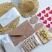 Holiday Gift Wrap DIY Packaging Kit / Card Making Craft Inspiration Pack in Silver, Red and Gold