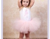 Baby Tutu Set Pale Pink Tutu Ballerina Outfit Baby Toddler 9 12 18 24 Months 2 Piece Set