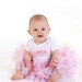 Pink Rose Rosette Petti Tutu Outfit Baby Toddler SO Sweet 6, 9, 12, 18 months