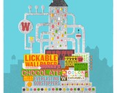 The Chocolate Factory - Handprinted Silkscreen by Greg Pizzoli
