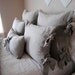 Queen Size Sham-Olive Linen Bedding Collection