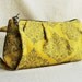 Pleated Wristlet Zipper Pouch // Clutch - Park Fountains in Mustard