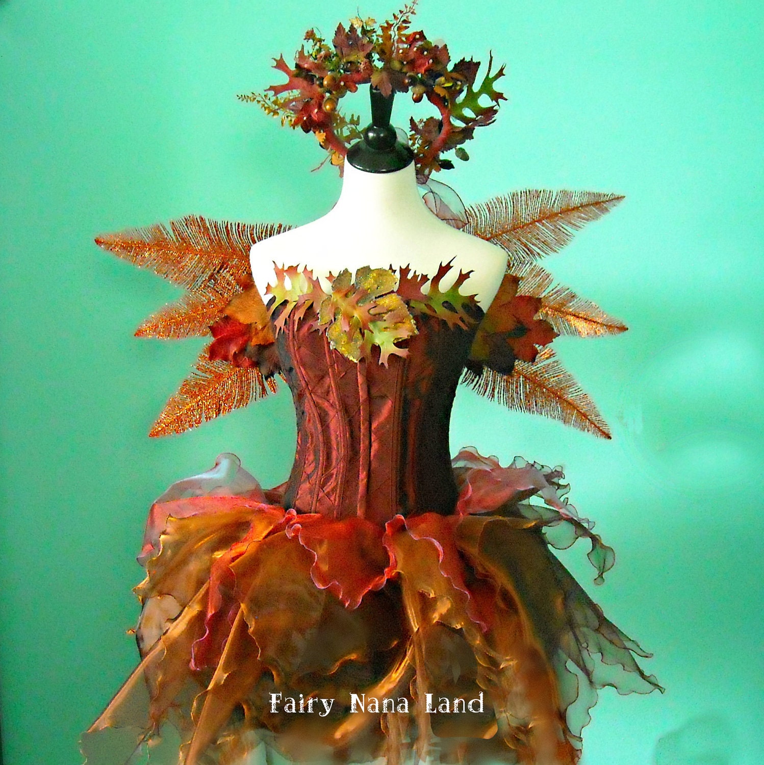 LIMITED SALE - Adult fairy costume - The Copper Acorn Faerie - Corset bust 38