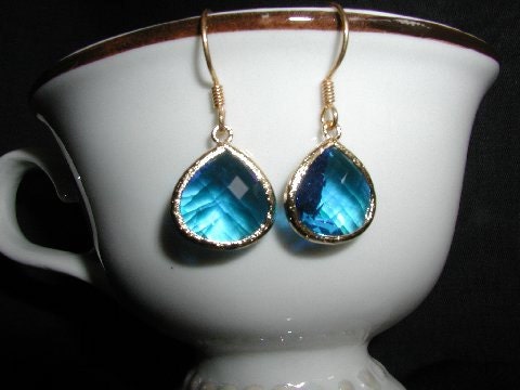 Royal Ice Blue Crystal Dangle Earrings