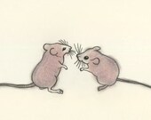 Mouse art - Tete-a-tete -  6 X 4 print