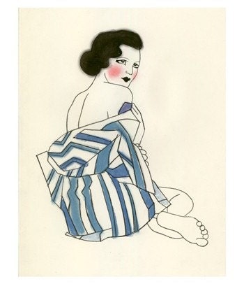 Fashion illustration art print Screen Test - 4" X 6"