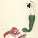 Mermaid art print gift SALE set  - 5 X different mermaid prints - 4 X 6 Prints