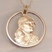 Cut coin Sacagawea American Indian necklace unique gift for coin collector