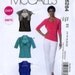60 Percent OFF (New) Misses Pullover Knit Shirt with faux bow and shrug detail Pattern M6284 (Uncut) Original Factory Fold