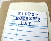Mother's Day Card // Library and Book Theme