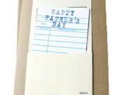Fathers Day Card // Personalized Custom Message Library Card