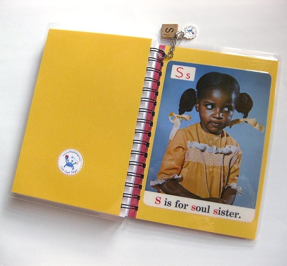 S is for Soul Sister 1970s ABC Flashcard Notebook