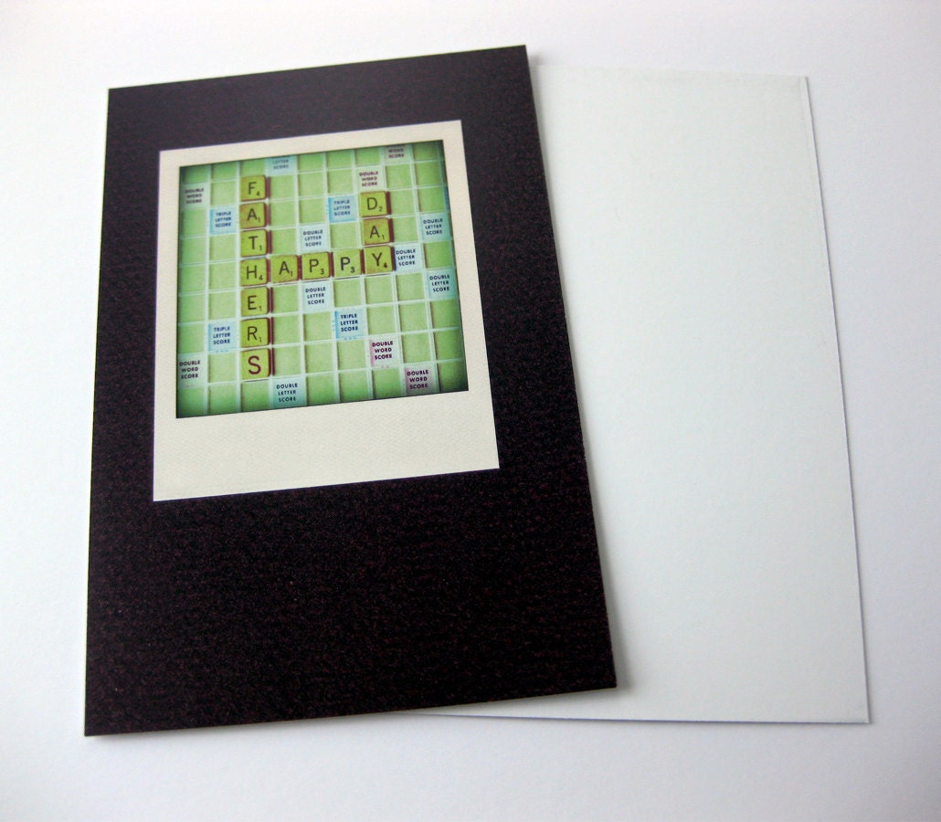 Father's Day Card // Scrabble Message Postcard