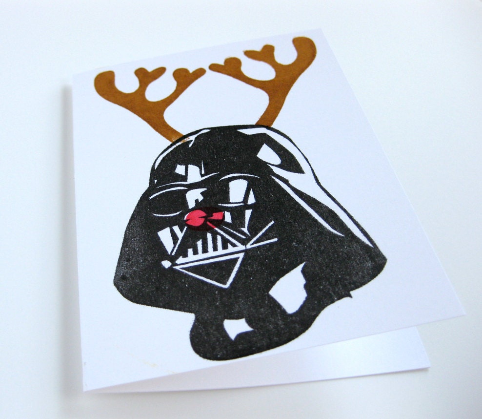 Star Wars Christmas Card // Reindeer Darth Vader