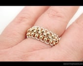 Chantilly Lace Silver Wire Lampwork and Beads Ring - Instant Download Wire Jewelry Tutorial Instruction