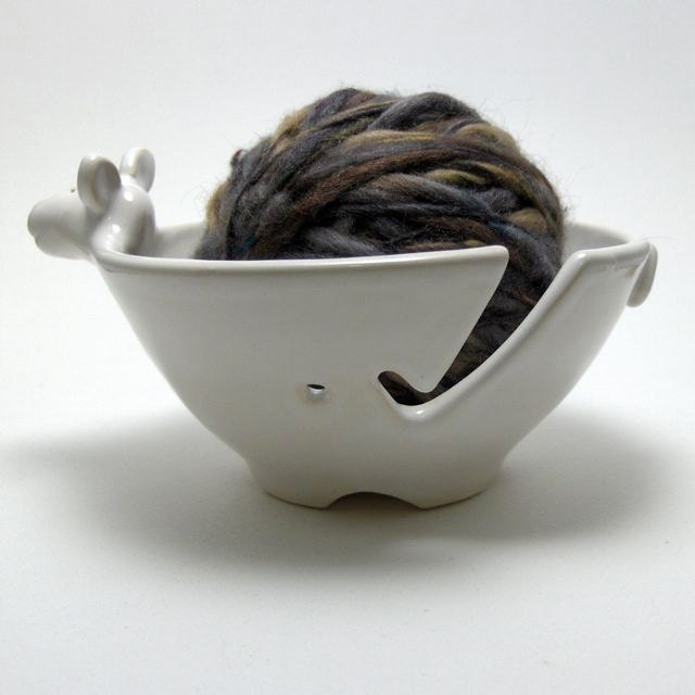 Lamb Shaped Ceramic Yarn Bowl