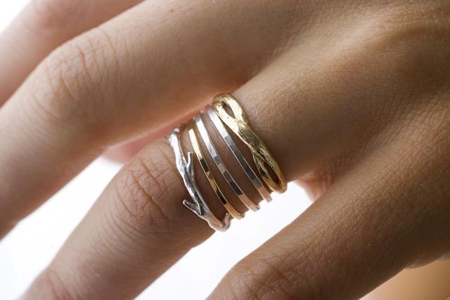 Sterling Silver Twig Ring