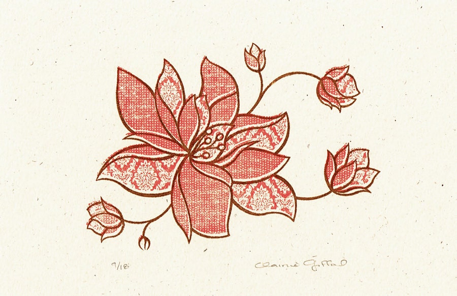 Patterned Flower Print