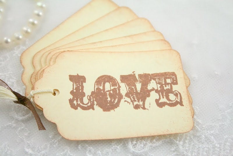 Love Tags Wedding Gift Tags Bride Favor Tags